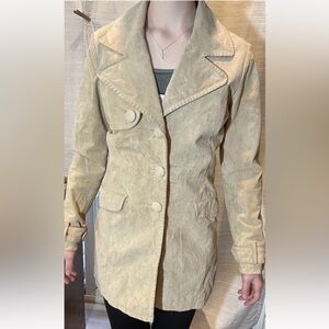 Vintage Suede Trench Coat